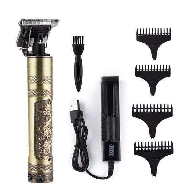 Professional Barber Hair Clipper Rechargeable Electric T-Outliner Finish Cutting Machine Beard Trimmer Shaver Cordless Corded JadeMoghul Inc. 