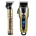 Professional Barber Hair Clipper Rechargeable Electric T-Outliner Finish Cutting Machine Beard Trimmer Shaver Cordless Corded JadeMoghul Inc. 