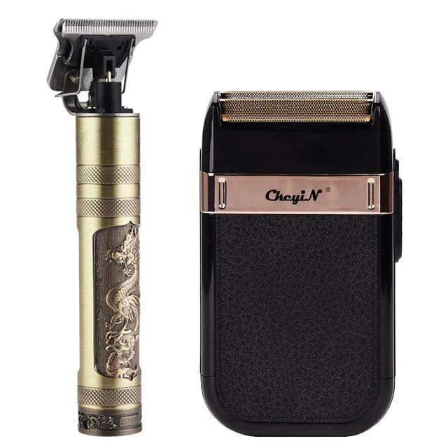Professional Barber Hair Clipper Rechargeable Electric T-Outliner Finish Cutting Machine Beard Trimmer Shaver Cordless Corded JadeMoghul Inc. 
