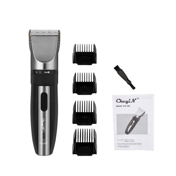 Professional Hair Clipper Rechargeable Beard Trimmer Men Electric Hair Cutting Titanium Ceramic Blade Low Noise Barber Machine53 AExp