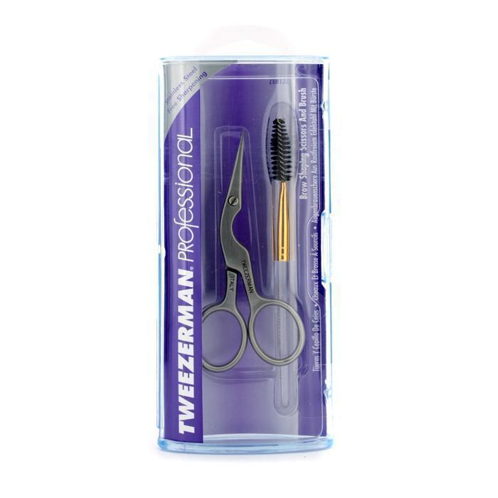 Professional Stainless Brow Shaping Scissors & Brush - -Make Up-JadeMoghul Inc.