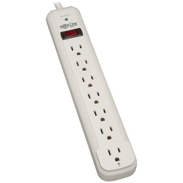 Protect It!(R) 7-Outlet Surge Protector, 12ft Cord-Surge Protectors-JadeMoghul Inc.