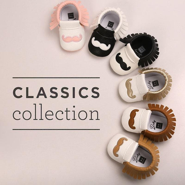 PU Leather Baby Moccasins Tassel Shoes First Walkers Anti-slip Footwear Newborn Toddler Slip-on Soft Shoes-White-0-6 Months-JadeMoghul Inc.