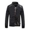 PU Leather Patchwork Men Jackets - Men Smart Outerwear JadeMoghul Inc. 