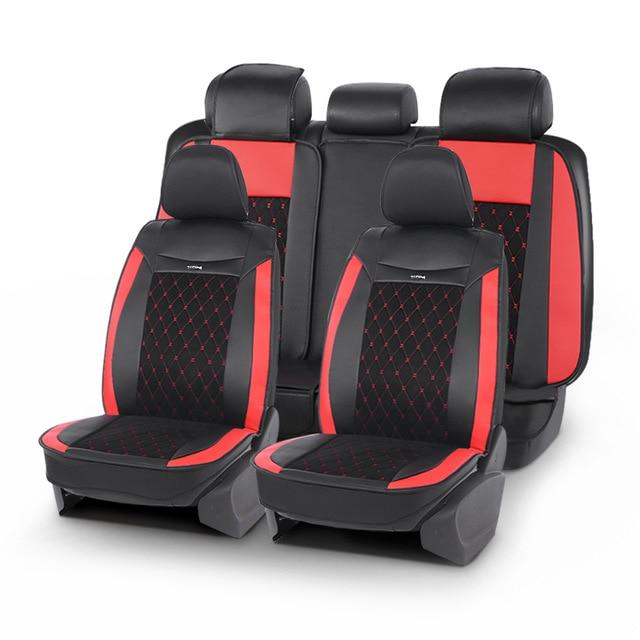 PU leather universal car seat cover artificial suede diamond pattern FIt for most cars high-end luxury car interiors JadeMoghul Inc. 
