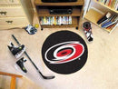 Puck Mat Round Rug in Living Room NHL Carolina Hurricanes Puck Ball Mat 27" diameter FANMATS
