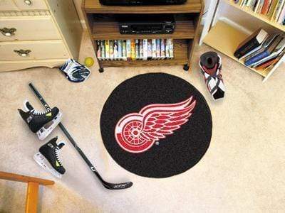 Puck Mat Round Rugs For Sale NHL Detroit Red Wings Puck Ball Mat 27" diameter FANMATS