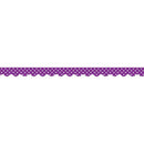 PURPLE MINI POLKA DOTS SCALLOPED-Learning Materials-JadeMoghul Inc.