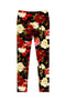 Put Your Crown On Put Your Crown On Lucy Black Floral Print Leggings - Women Lucy Leggings