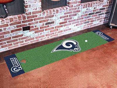 Putting Green Mat Cheap Runner Rugs NFL Los Angeles Rams Putting Green Runner 18"x72" Golf Accessories FANMATS
