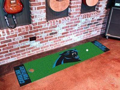 Putting Green Mat Hallway Runner Rug NFL Carolina Panthers Putting Green Runner 18"x72" Golf Accessories FANMATS