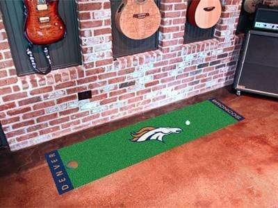 Putting Green Mat Hallway Runner Rug NFL Denver Broncos Putting Green Runner 18"x72" Golf Accessories FANMATS