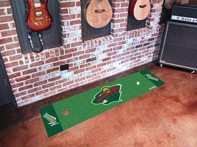 Putting Green Mat Rugs NHL Minnesota Wild Putting Green Mat 18"x72" Golf Accessories FANMATS