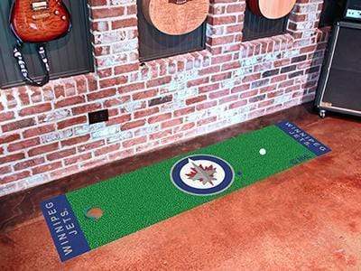 Putting Green Mat Rugs NHL Winnipeg Jets Putting Green Mat 18"x72" Golf Accessories FANMATS