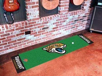 Putting Green Mat Runner Rugs NFL Jacksonville Jaguars Putting Green Runner 18"x72" Golf Accessories FANMATS
