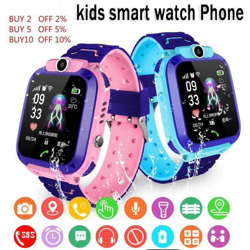 Q12 Children's Kids Phone Watch Smartwatch With Sim Card For Boys Girls Canera Waterproof IP67 Gift Smart Watch For Android IOS AExp