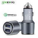 QC Quick Charge 3.0 Dual Car Charger Adapter Cigarette Lighter Auto Mobile Phone Charger for Xiaomi iPhone X 8 7 4 5 6 Samsung JadeMoghul Inc. 