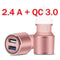 QC Quick Charge 3.0 Dual Car Charger Adapter Cigarette Lighter Auto Mobile Phone Charger for Xiaomi iPhone X 8 7 4 5 6 Samsung JadeMoghul Inc. 