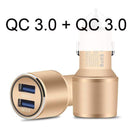 QC Quick Charge 3.0 Dual Car Charger Adapter Cigarette Lighter Auto Mobile Phone Charger for Xiaomi iPhone X 8 7 4 5 6 Samsung JadeMoghul Inc. 