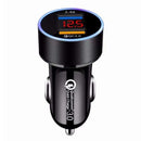 QC3.0+2.4A Dual USB Car Charger LCD Display 12-24V Cigarette Socket Lighter Fast Charger Power Auto USB Adapter Upgraded JadeMoghul Inc. 