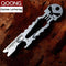 QOONG Punisher EDC Multi Function Tool Keychain with Wrench Crowbar Screwdriver Bottle Opener Skeleton Key Chain Ring Holder H03 AExp