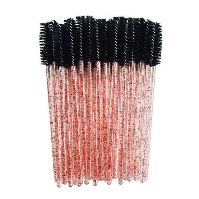 QSTY eyelash brush makeup brushes 50pcs individual disposable mascara applicator comb wand lash makeup brushes tools 6colors AExp