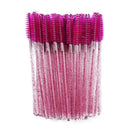 QSTY eyelash brush makeup brushes 50pcs individual disposable mascara applicator comb wand lash makeup brushes tools 6colors AExp