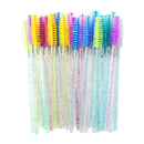 QSTY eyelash brush makeup brushes 50pcs individual disposable mascara applicator comb wand lash makeup brushes tools 6colors AExp