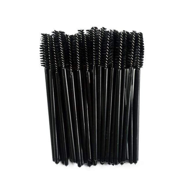 QSTY eyelash brush makeup brushes 50pcs individual disposable mascara applicator comb wand lash makeup brushes tools 6colors AExp