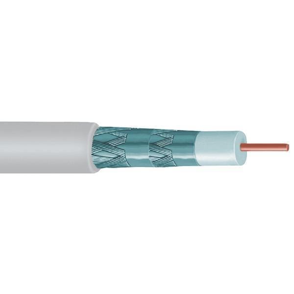 Quad Shield RG6 Solid Copper Coaxial Cable, 1,000ft (White)-Cables, Connectors & Accessories-JadeMoghul Inc.