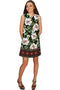 Queen of Flowers Adele Green Printed Shift Dress - Women-Queen of Flowers-XS-Green/White-JadeMoghul Inc.