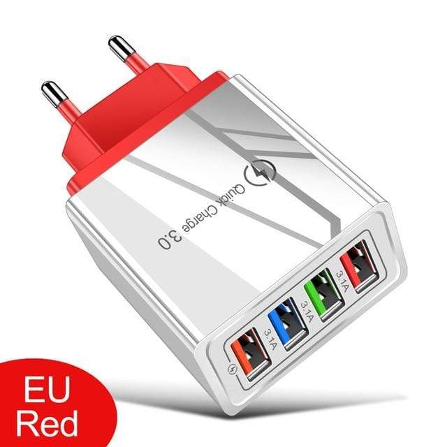 Quick Charge 3.0 For iPhone Charger Wall Fast Charging For Samsung S10 S9 S8 Plug Xiaomi Mi Huawei Mobile Phone Chargers Adapter AExp