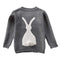 QUIKGROW Cute White & Charcoal Cartoon Rabbit Long Sleeve Baby Pullover Knitted Sweater Infant Girl Boy Ribbed Warm Tops YM09MY AExp