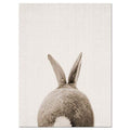 Rabbit Bunny Butt Tail Canvas Art Poster Woodland Baby Animal Nursery Print Painting Wall Picture for Living Room Decor JadeMoghul Inc. 