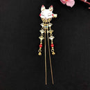 Rabbit Hairpin Tassels Hair Clip Cosplay for Kimono Hanfu Handwork Hair Accessories Cute Girl Daily Cos Props JadeMoghul Inc. 