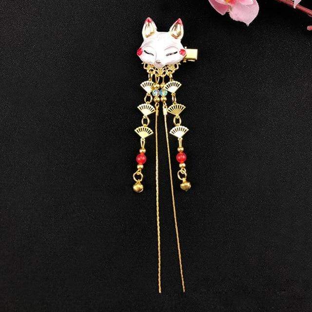Rabbit Hairpin Tassels Hair Clip Cosplay for Kimono Hanfu Handwork Hair Accessories Cute Girl Daily Cos Props JadeMoghul Inc. 