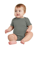 Rabbit Skinsnfant Short Sleeve Baby Rib Bodysuit. RS4400-Youth-Charcoal-24M-JadeMoghul Inc.