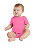 Rabbit Skinsnfant Short Sleeve Baby Rib Bodysuit. RS4400-Youth-Hot Pink-24M-JadeMoghul Inc.