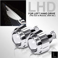RACBOX 2Pcs 2.5 Inch Universal Bi xenon HID Projector Lens Silver Black Shroud H1 Xenon LED Bulb H4 H7 Motorcycle Car Headlight JadeMoghul Inc. 