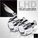 RACBOX 2Pcs 2.5 Inch Universal Bi xenon HID Projector Lens Silver Black Shroud H1 Xenon LED Bulb H4 H7 Motorcycle Car Headlight JadeMoghul Inc. 