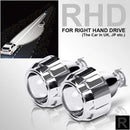 RACBOX 2Pcs 2.5 Inch Universal Bi xenon HID Projector Lens Silver Black Shroud H1 Xenon LED Bulb H4 H7 Motorcycle Car Headlight JadeMoghul Inc. 