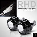 RACBOX 2Pcs 2.5 Inch Universal Bi xenon HID Projector Lens Silver Black Shroud H1 Xenon LED Bulb H4 H7 Motorcycle Car Headlight JadeMoghul Inc. 