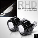 RACBOX 2Pcs 2.5 Inch Universal Bi xenon HID Projector Lens Silver Black Shroud H1 Xenon LED Bulb H4 H7 Motorcycle Car Headlight JadeMoghul Inc. 
