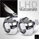 RACBOX 2Pcs 2.5 Inch Universal Bi xenon HID Projector Lens Silver Black Shroud H1 Xenon LED Bulb H4 H7 Motorcycle Car Headlight JadeMoghul Inc. 