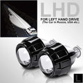 RACBOX 2Pcs 2.5 Inch Universal Bi xenon HID Projector Lens Silver Black Shroud H1 Xenon LED Bulb H4 H7 Motorcycle Car Headlight JadeMoghul Inc. 