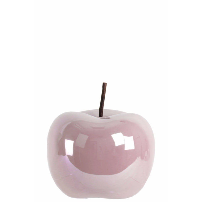 Radiant Apple Figurine- Small- Pink- Benzara-Decorative Accessories-Pink & Brown-JadeMoghul Inc.
