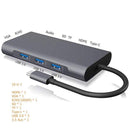 Rankman Type-C to RJ45 Gigabit Lan Ethernet HDMI VGA Adapter SD TF Card Reader USB-C 3.0 Aux for MacBook Samsung Dex Huawei TV JadeMoghul Inc. 