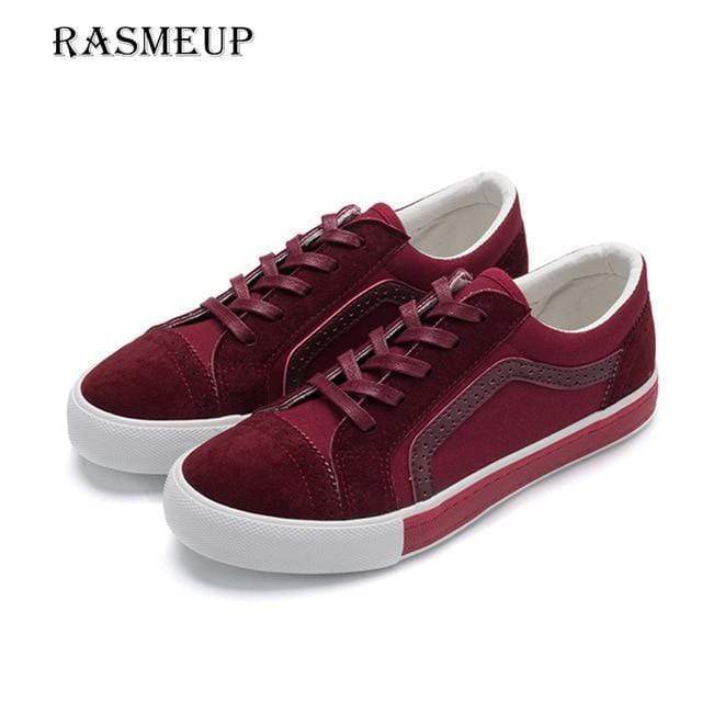 RASMEUP Brand Women's Canvas Flat Shoes Fashion New Lace Up Women Sneaker Woman Casual Comfortable Flats Footwear Tenis Feminino JadeMoghul Inc. 