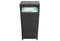 Rattan and Aluminum Outdoor Trash Can Black-Outdoor Trash Cans-Black-Aluminum Rattan and Fabric-JadeMoghul Inc.