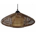 Rattan Hanging Lantern, Brown-Candleholders-Brown-Rattan-JadeMoghul Inc.